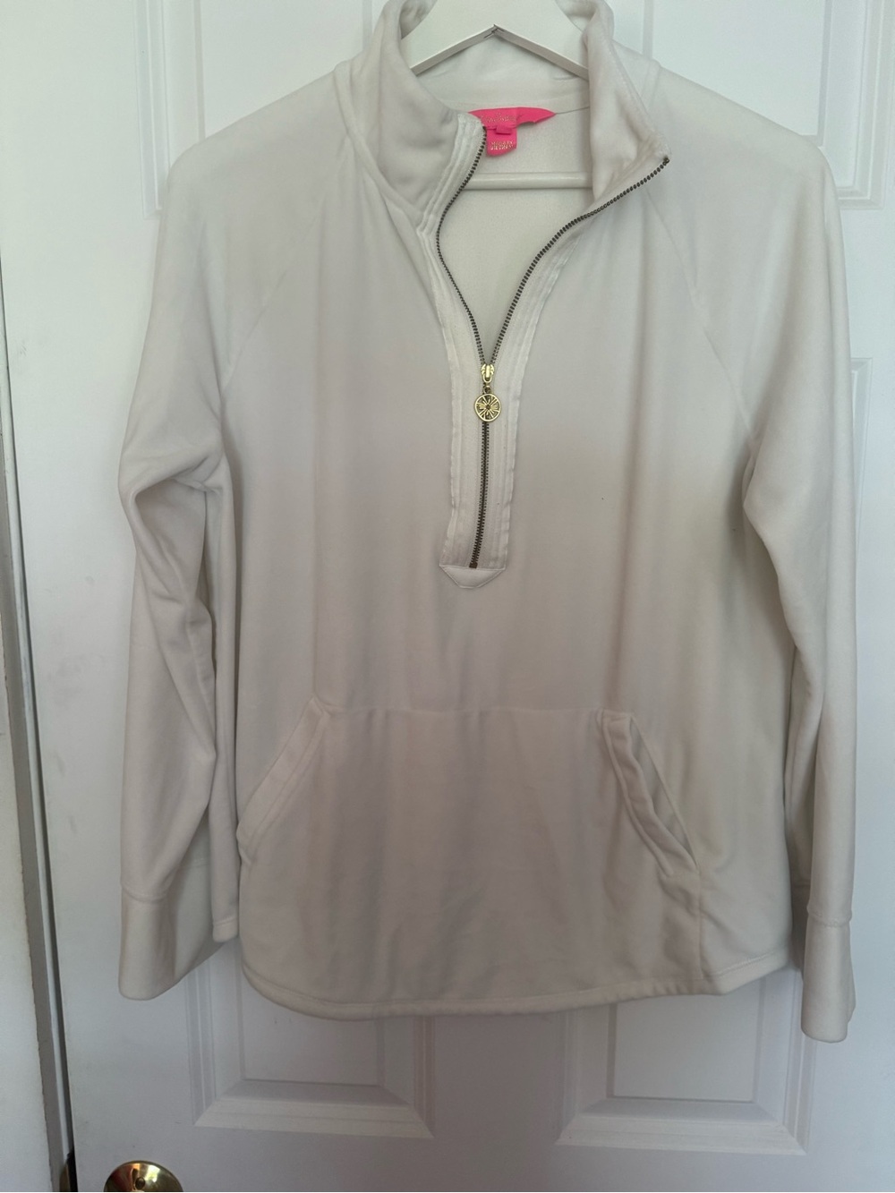 Lilly Pulitzer Cream Quarter-Zip Pullover